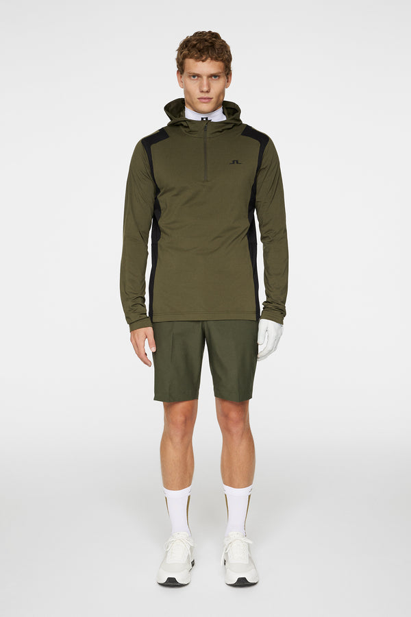 J.lindeberg Lukas Quarter Zip Hood Forest Green