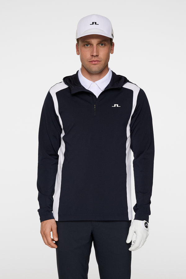 j.lindeberg Lukas Quarter Zip Hood JL Navy