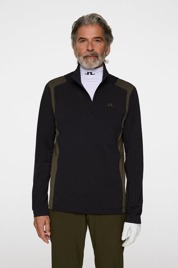 j.lindeberg Lukas Quarter Zip Mid Layer Black