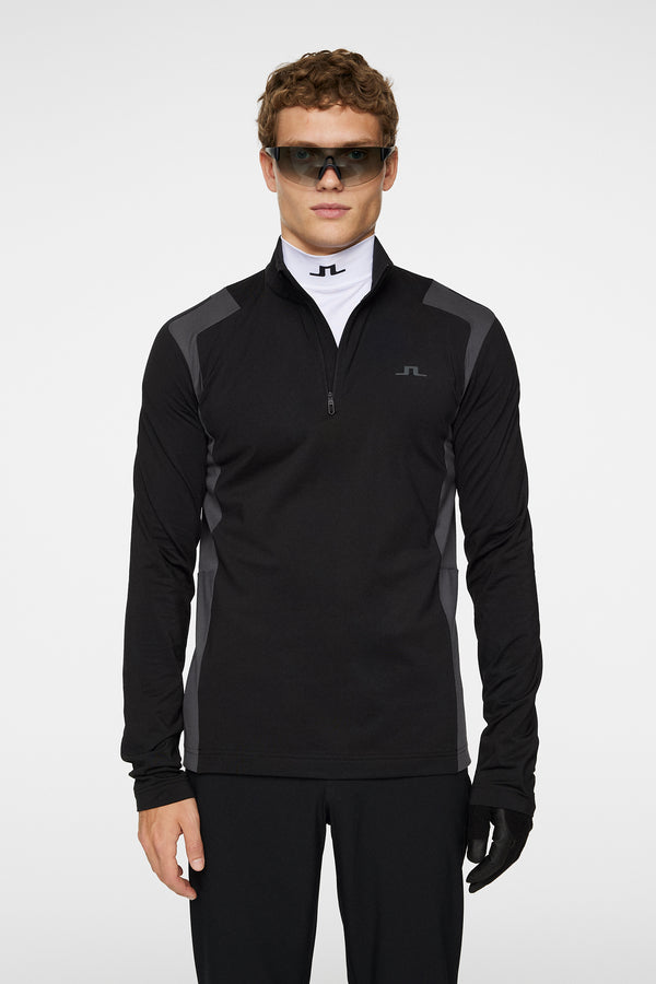 j.lindeberg Lukas Quarter Zip Mid Layer Black