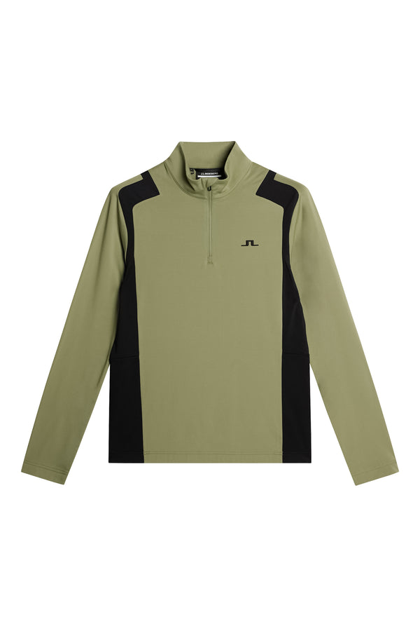 J.lindeberg Lukas Quarter Zip Mid Layer Oil Green