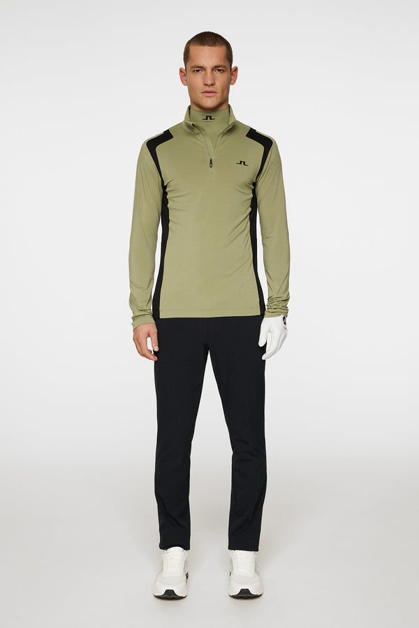 J.lindeberg Lukas Quarter Zip Mid Layer Oil Green