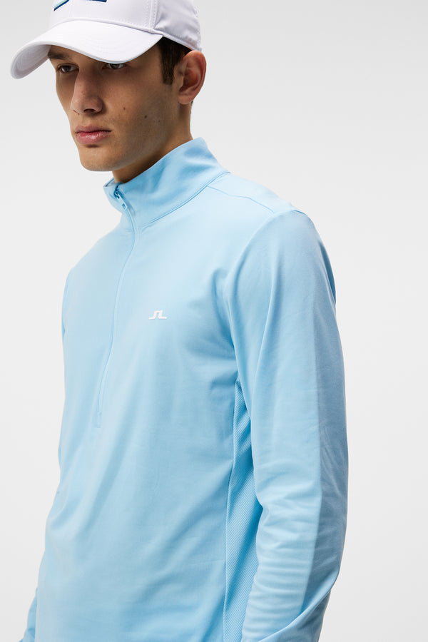 J.lindeberg Luke Quarter Zip Mid Layer Baltic Sea