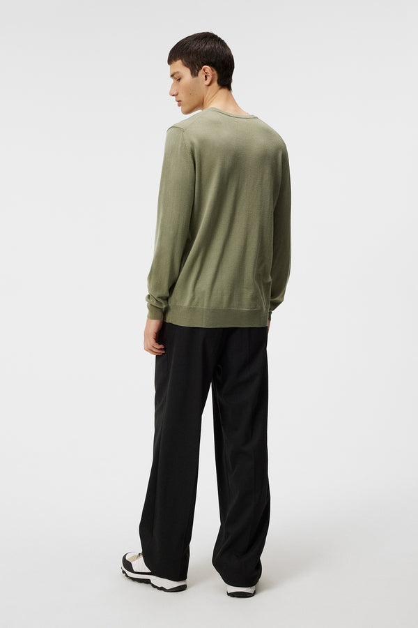 J.lindeberg Lyle Light Merino Sweater Oil Green