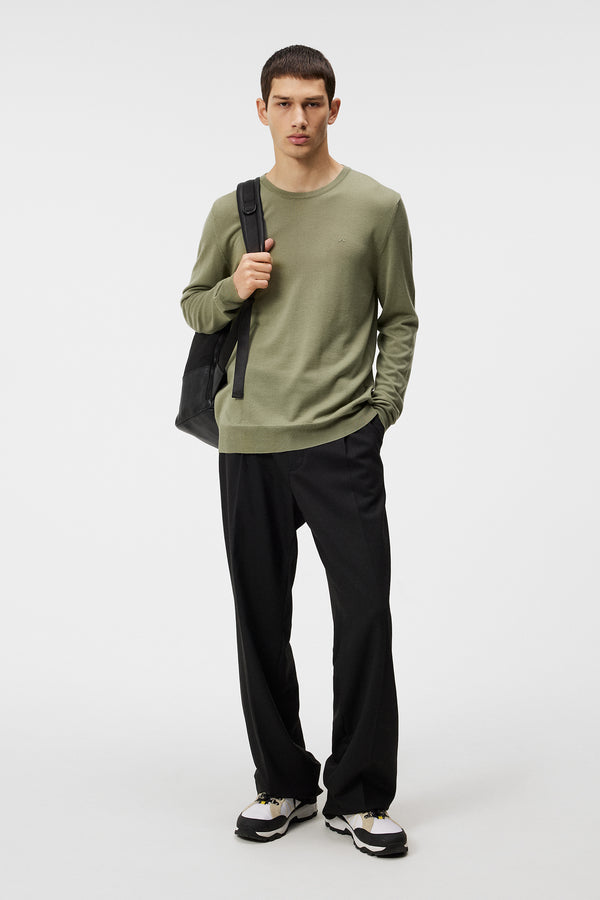 J.lindeberg Lyle Light Merino Sweater Oil Green