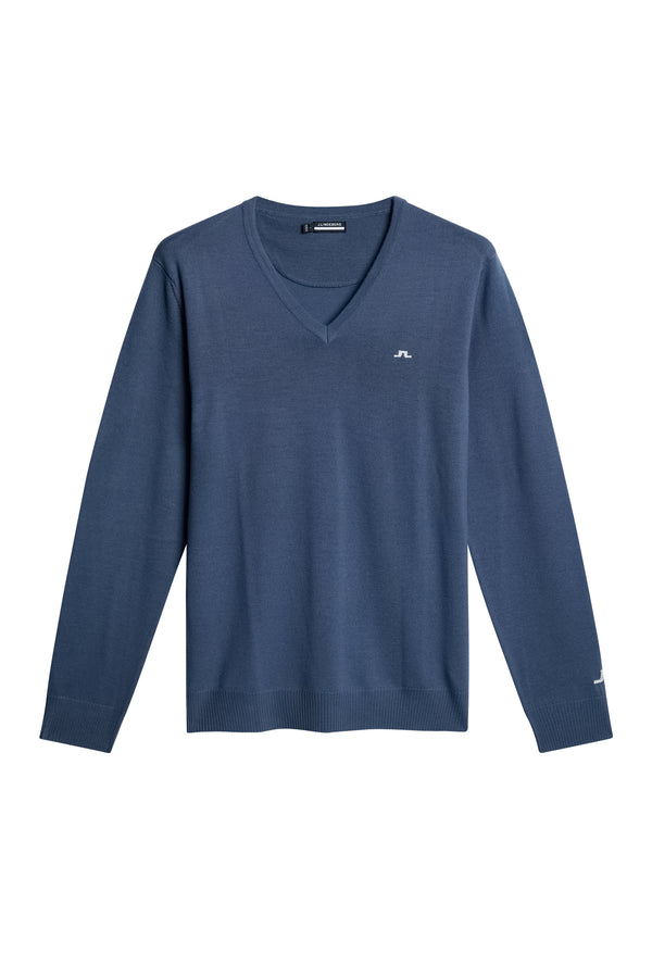 J.lindeberg Lymann Knitted Sweater Vintage Indigo