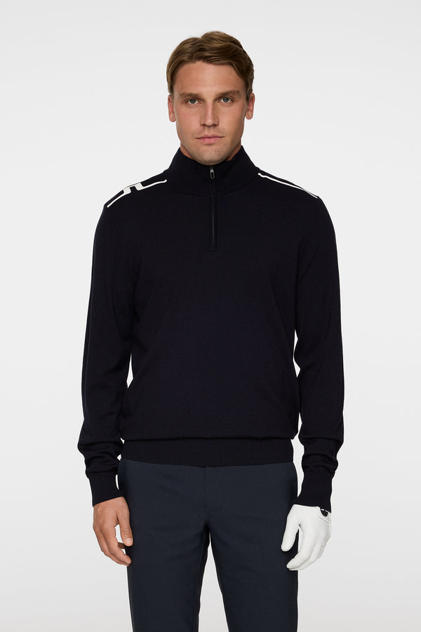 j.lindeberg Mac Knitted Zip Sweater JL Navy