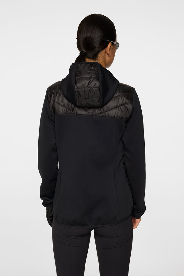 J.lindeberg Madde Quilt Hybrid Hood Black