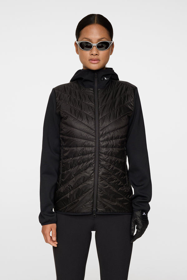 j.lindeberg Madde Quilt Hybrid Hood Black