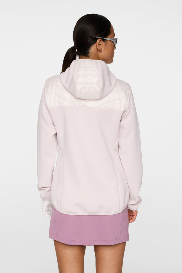 J.lindeberg Madde Quilt Hybrid Hood Grey Lilac