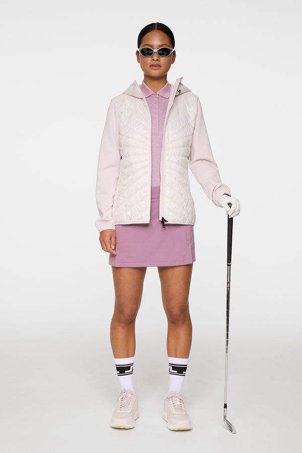 J.lindeberg Madde Quilt Hybrid Hood Grey Lilac