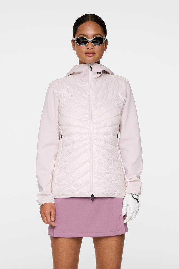 j.lindeberg Madde Quilt Hybrid Hood Grey Lilac