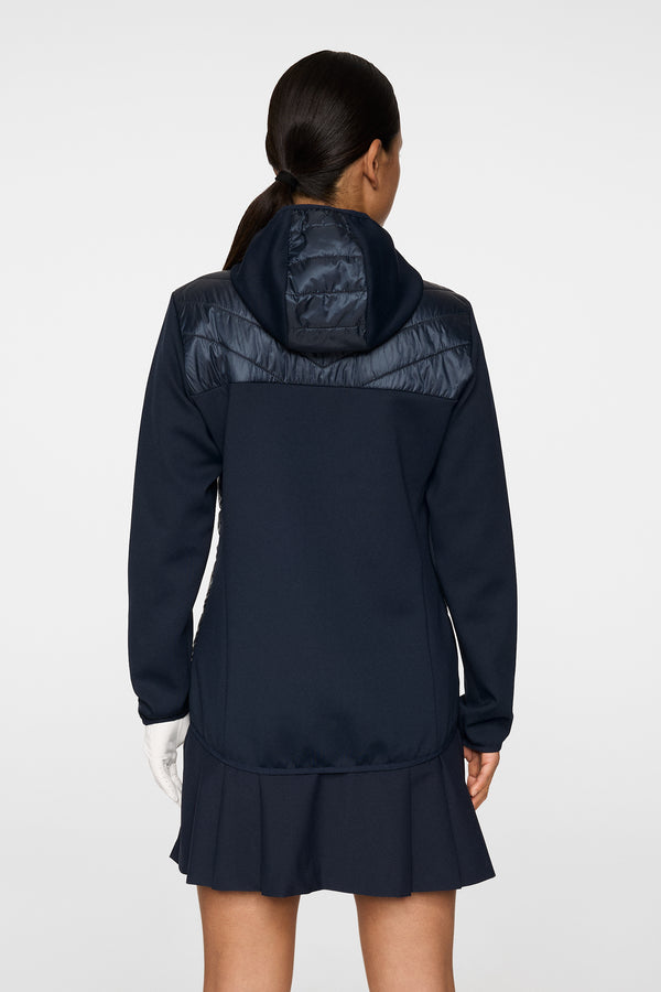 J.lindeberg Madde Quilt Hybrid Hood JL Navy