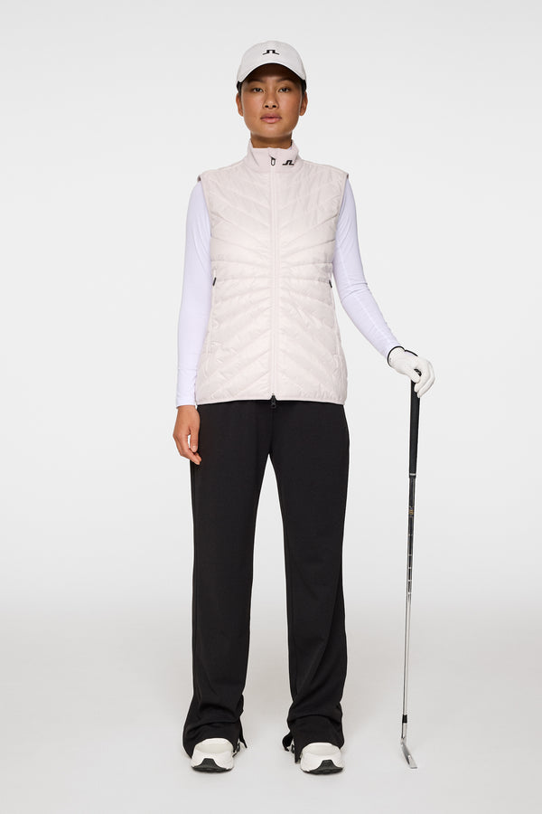 J.lindeberg Madde Quilt Hybrid Vest Grey Lilac