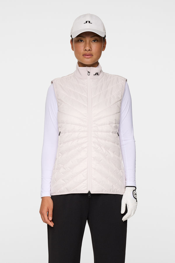 j.lindeberg Madde Quilt Hybrid Vest Grey Lilac