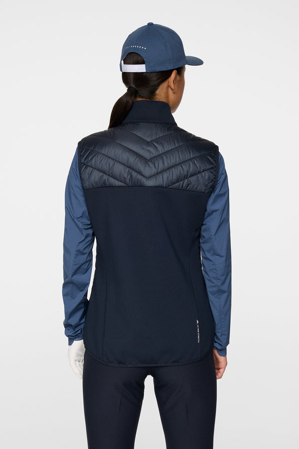 J.lindeberg Madde Quilt Hybrid Vest JL Navy