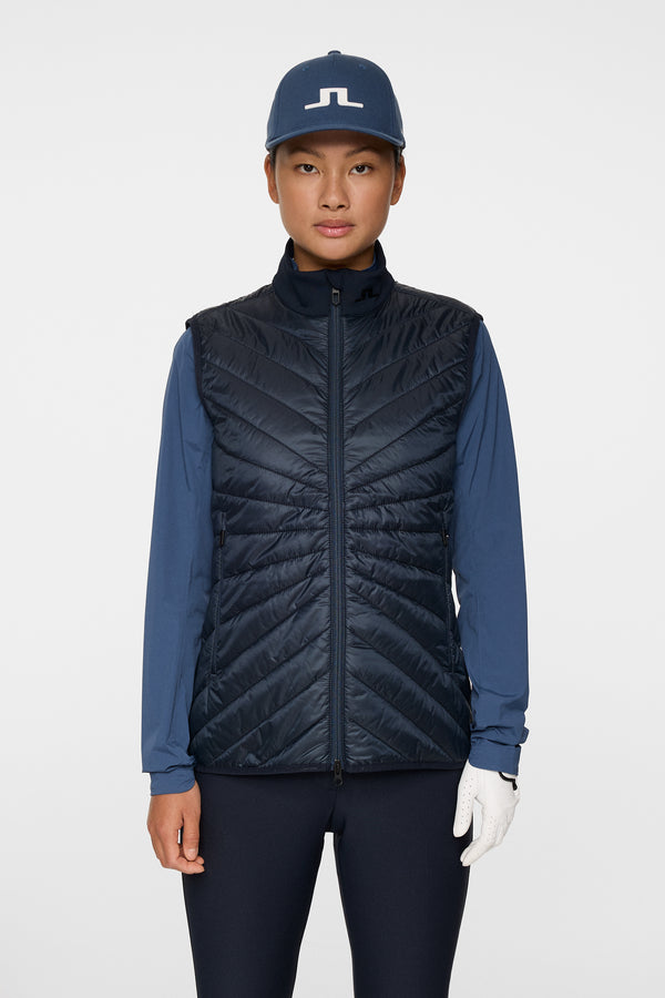j.lindeberg Madde Quilt Hybrid Vest JL Navy