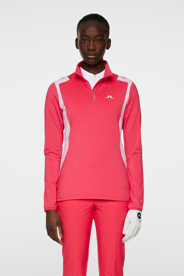 j.lindeberg Mae Quarter Zip Mid Layer Azalea