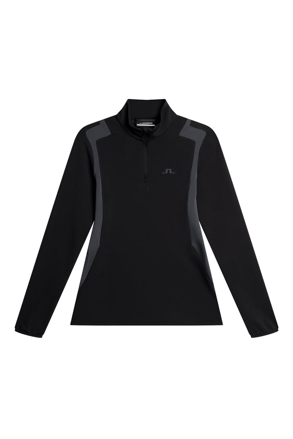 J.lindeberg Mae Quarter Zip Mid Layer Black
