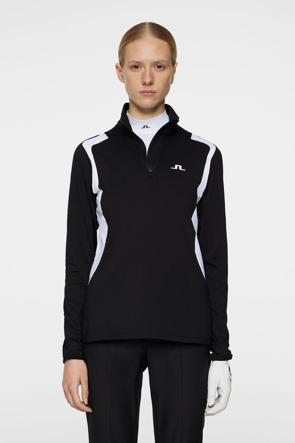 j.lindeberg Mae Quarter Zip Mid Layer Black