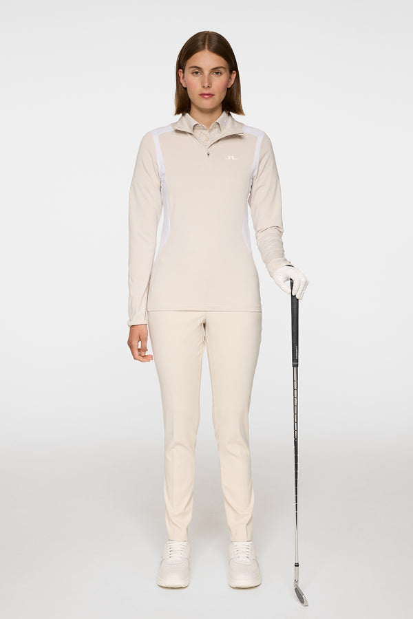 J.lindeberg Mae Quarter Zip Mid Layer Moonbeam