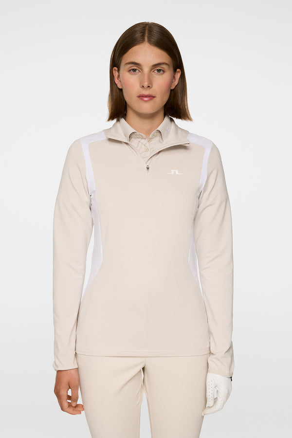 j.lindeberg Mae Quarter Zip Mid Layer Moonbeam