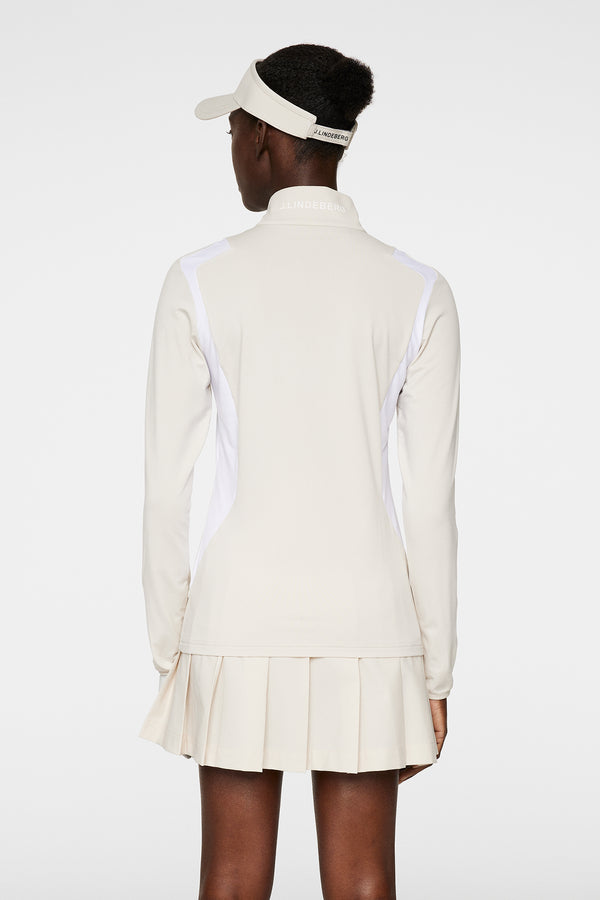 J.lindeberg Mae Zip Mid Layer Moonbeam