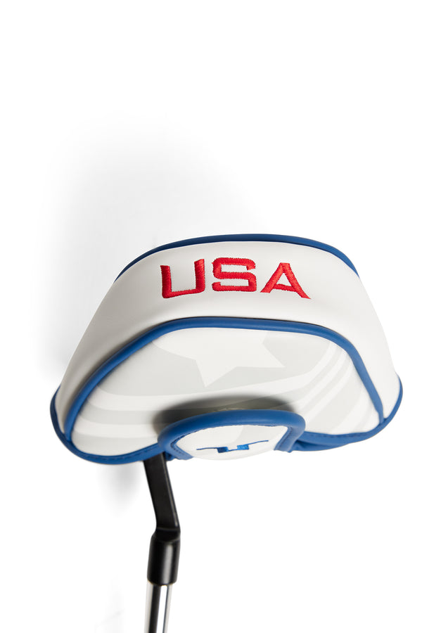 J.lindeberg Mallet Putter Cover US Golf White