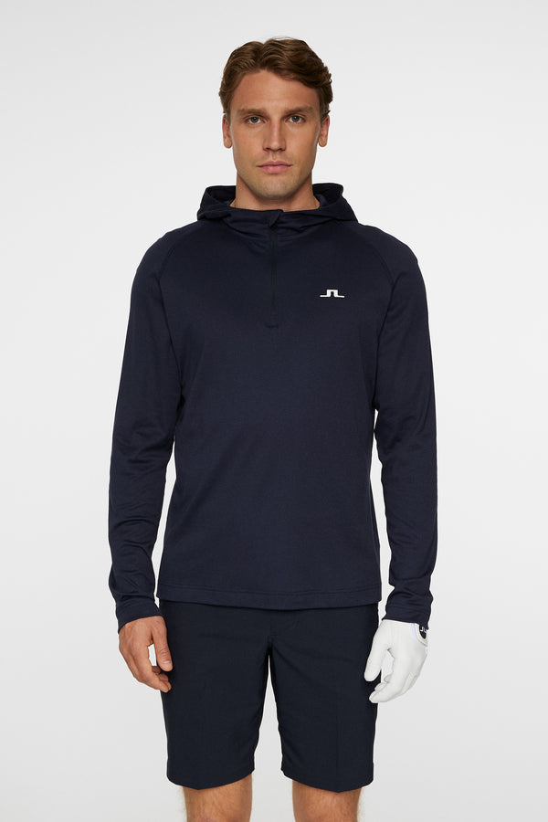 j.lindeberg Mario Quarter Zip Hood JL Navy