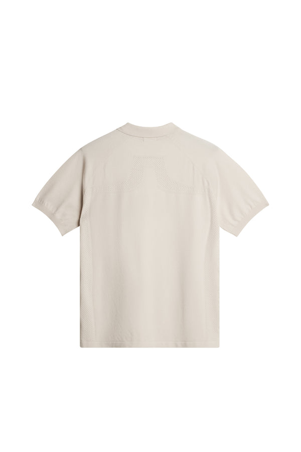 J.lindeberg Martines Knitted Polo Shirt Moonbeam