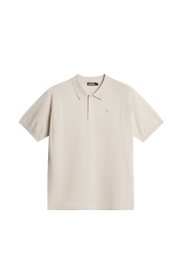 J.lindeberg Martines Knitted Polo Shirt Moonbeam