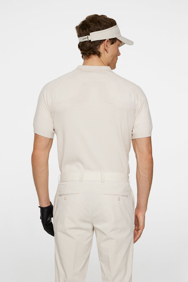 J.lindeberg Martines Knitted Polo Shirt Moonbeam
