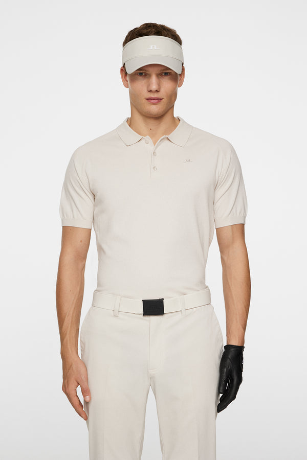 j.lindeberg Martines Knitted Polo Shirt Moonbeam
