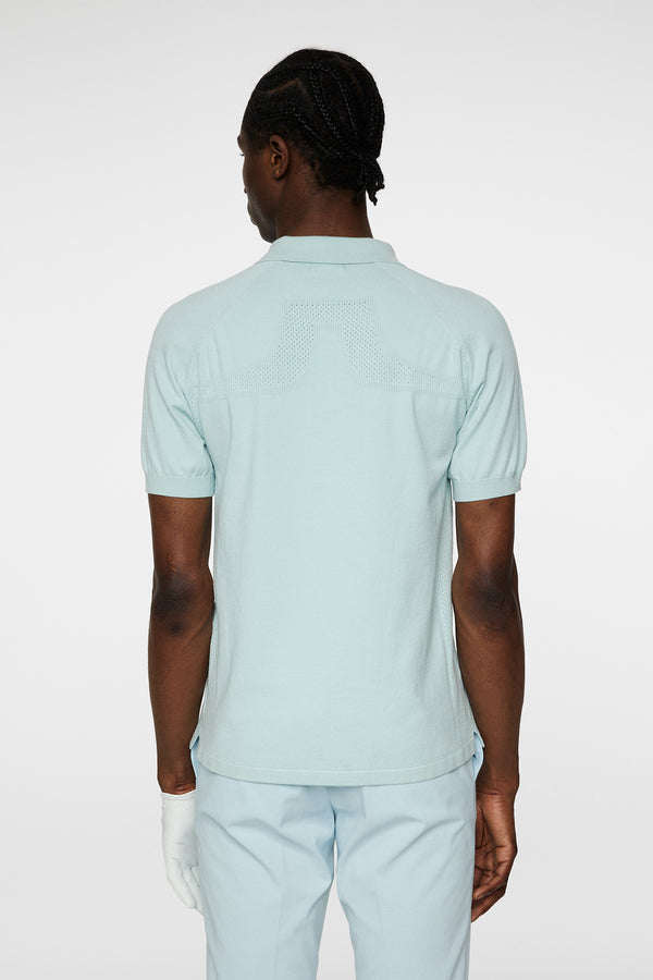 J.lindeberg Martines Knitted Polo Shirt Winter Sky