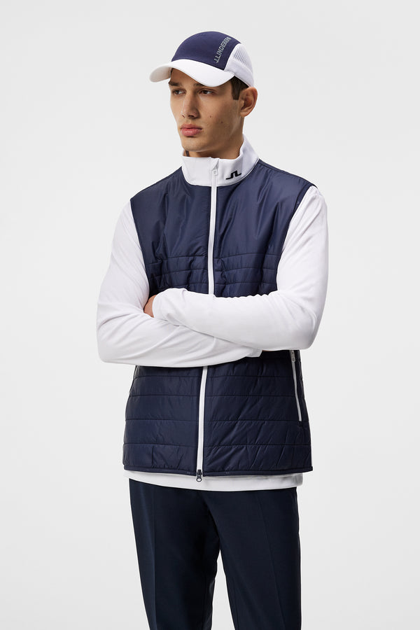 j.lindeberg Martino Quilt Hybrid Vest JL Navy