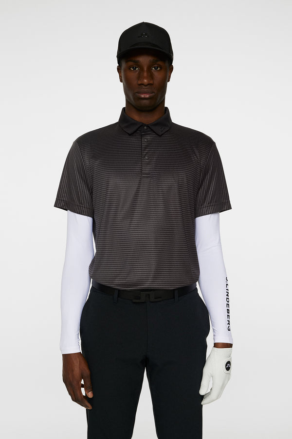 j.lindeberg Marvin Stripe Polo Asphalt