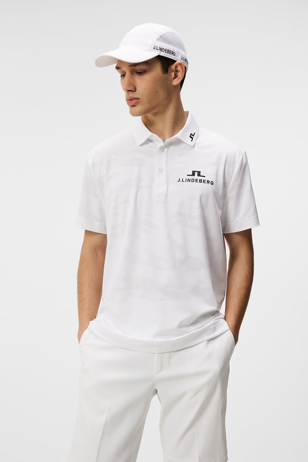 j.lindeberg Mat Tour Golf Polo White