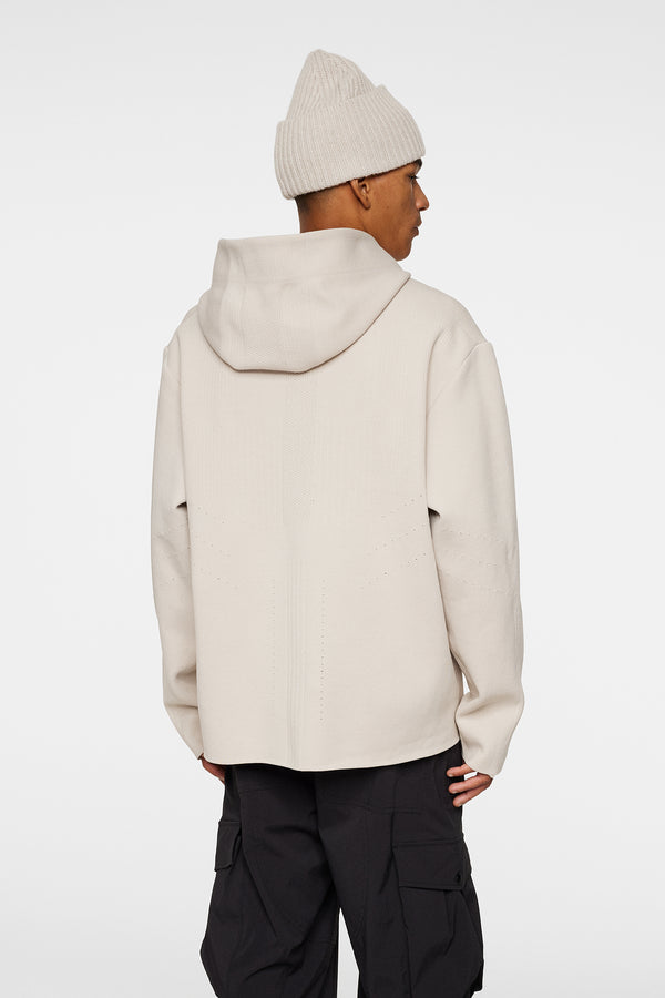 J.lindeberg Matt Tech Knit Hood Moonbeam