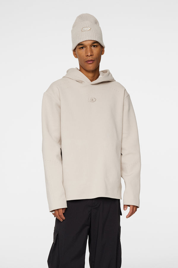 j.lindeberg Matt Tech Knit Hood Moonbeam
