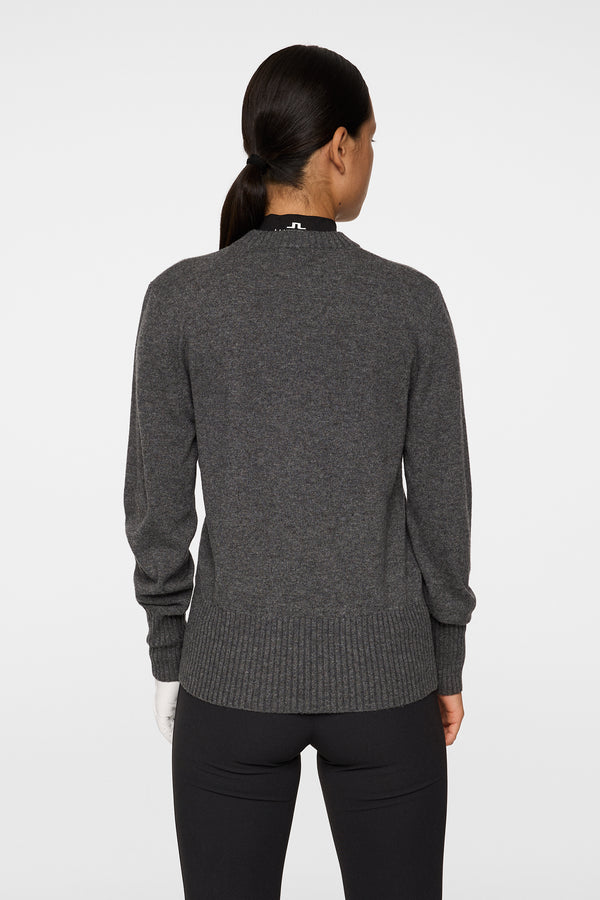 J.lindeberg Mina Knitted Sweater Dark Grey Melange