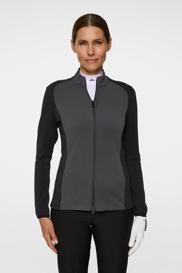 j.lindeberg Nami Zip Mid Layer Black