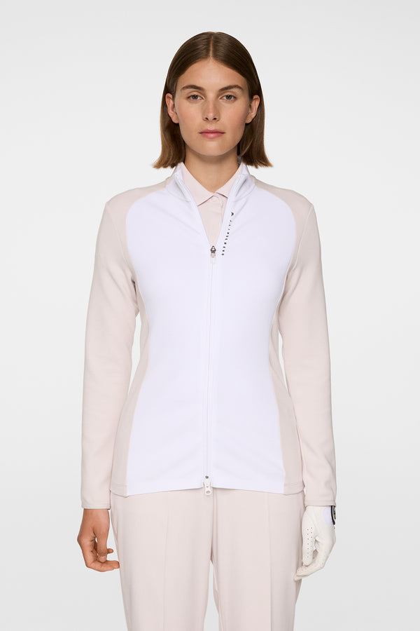 j.lindeberg Nami Zip Mid Layer Grey Lilac