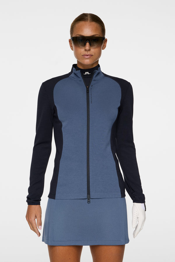 j.lindeberg Nami Zip Mid Layer JL Navy