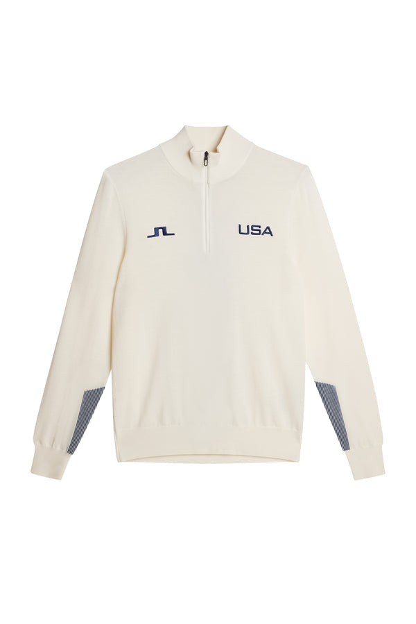 J.lindeberg Nathaniel Half Zip Sweater White