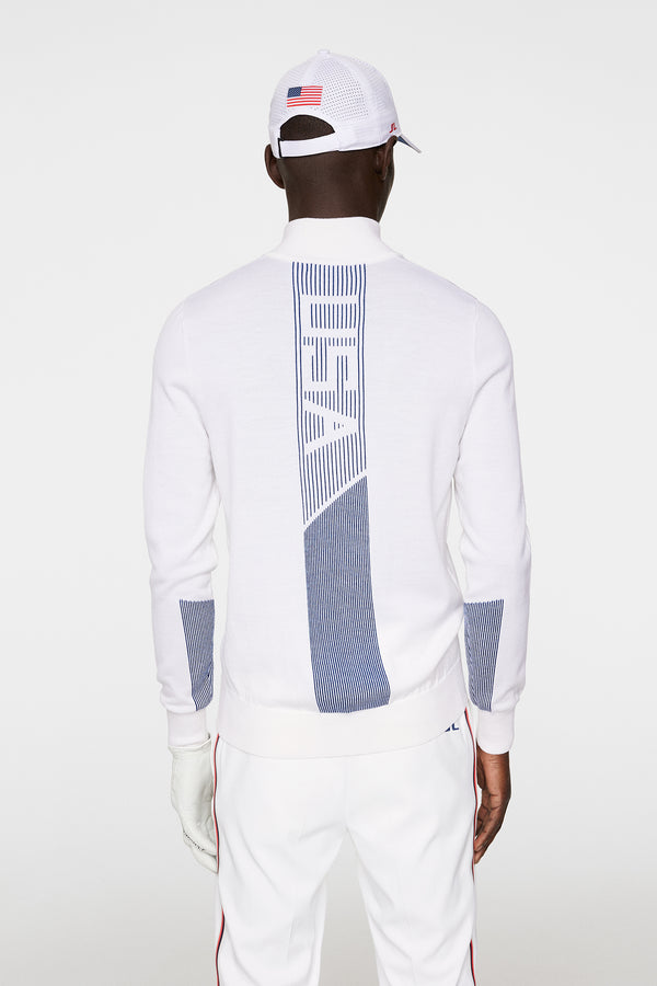 J.lindeberg Nathaniel Half Zip Sweater White