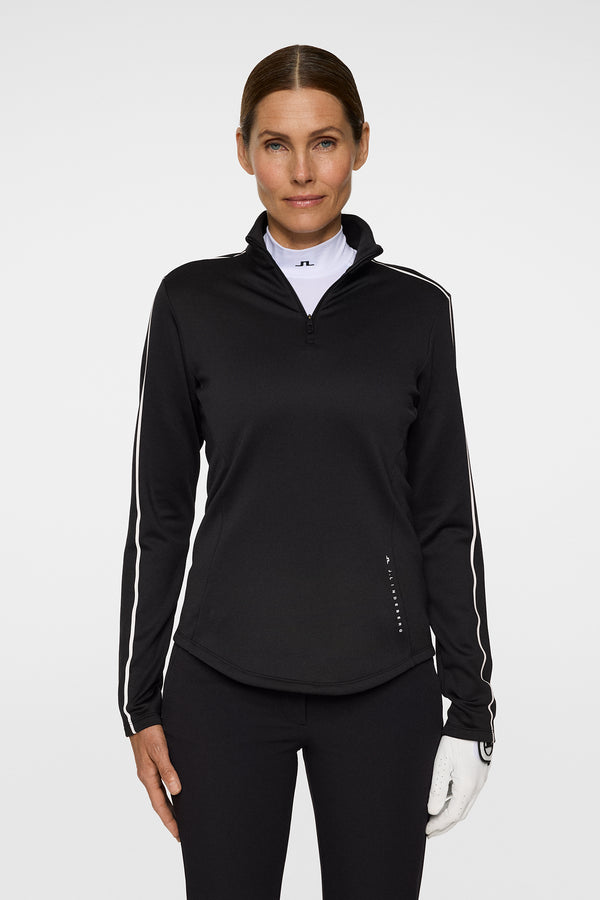 j.lindeberg Nefe Quarter Zip Mid Layer Black