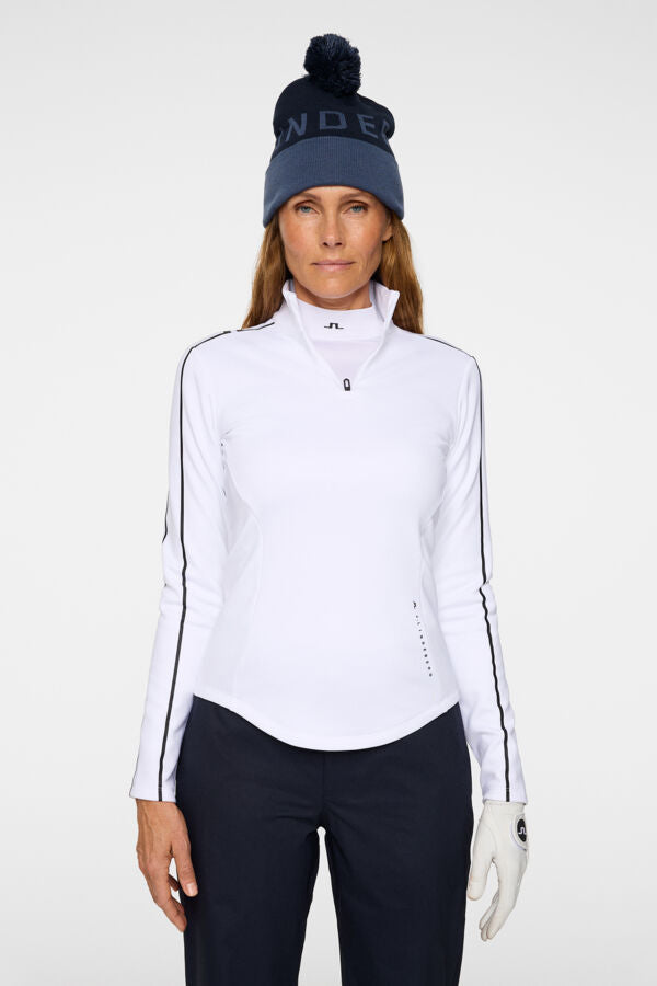 j.lindeberg Nefe Quarter Zip Mid Layer White