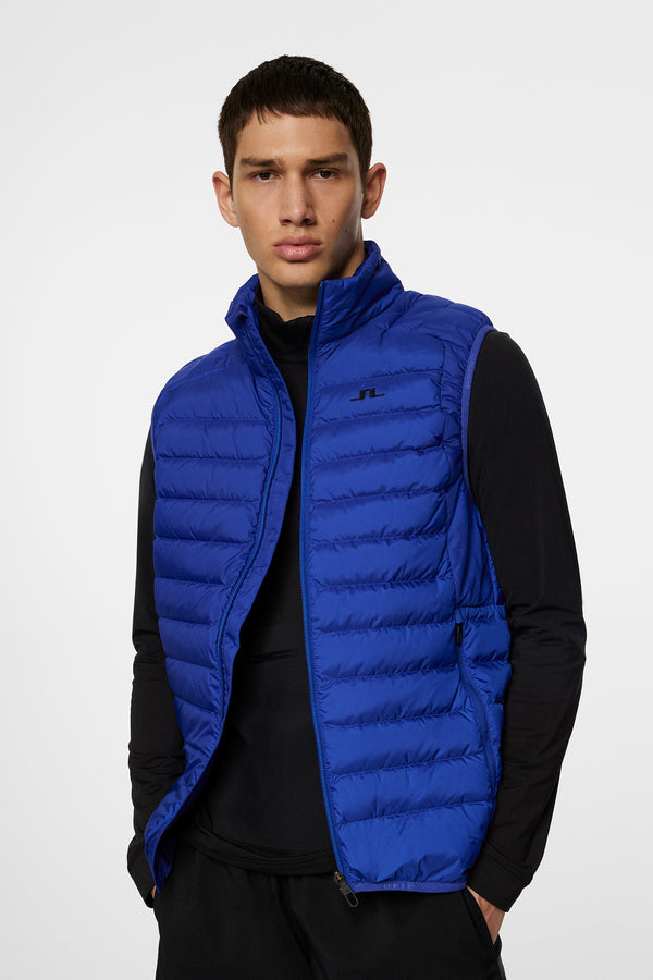 J.lindeberg Oden Light Down Vest Clematis Blue