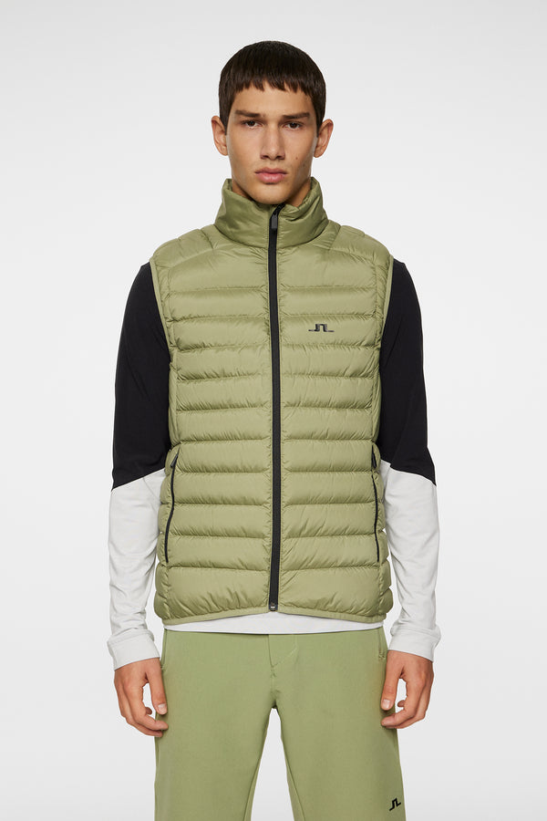 j.lindeberg Oden Light Down Vest Oil Green