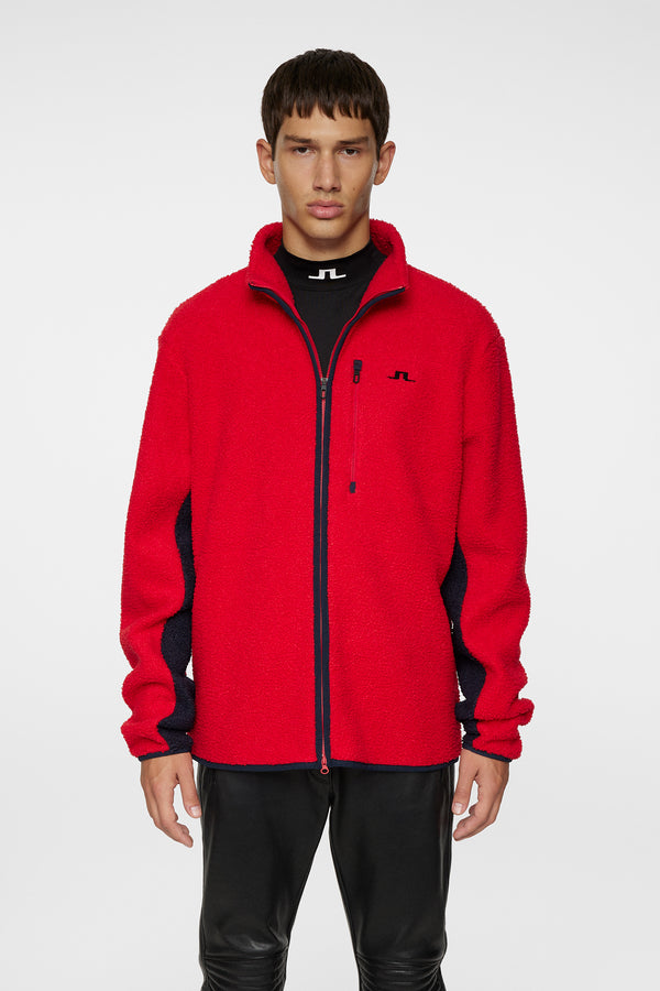 j.lindeberg Peter Pile Jacket Barbados Cherry